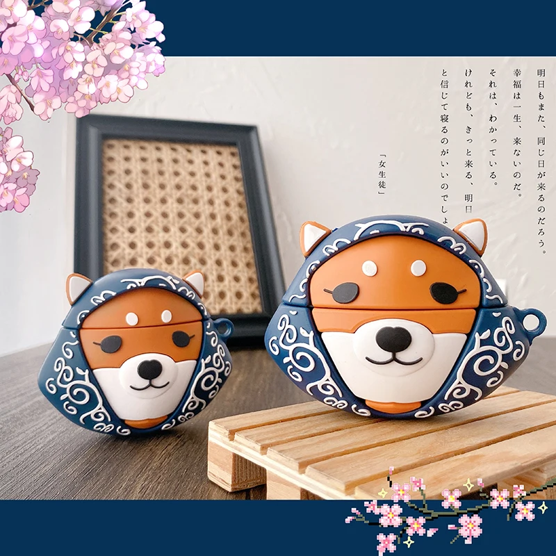 Japan Cute Dog Pet Anime 3d Case For Airpods 1 2 Pro Box Soft Silicone Wireless Bluetooth Earphone Protective Cover Accessories Earphone Accessories Aliexpress
