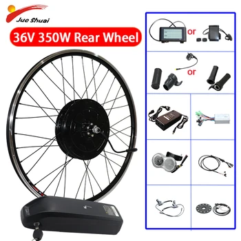 

Electric Bike Conversion Kit with 36V 12AH Battery Brushless Hub Rear Motor Wheel 20 24 26 700C bicicleta electrica E-bike Kit