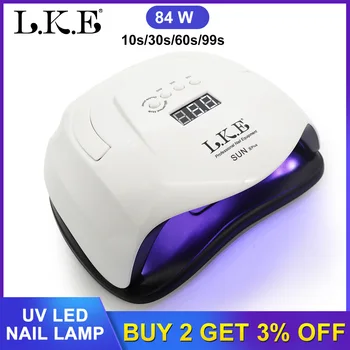 

84W Portable UV Lamp SUNXplus LED Lamp Nail Dryer For All Gel Polish Dual Power Quick Drying With Automatic Sensor Smart Control