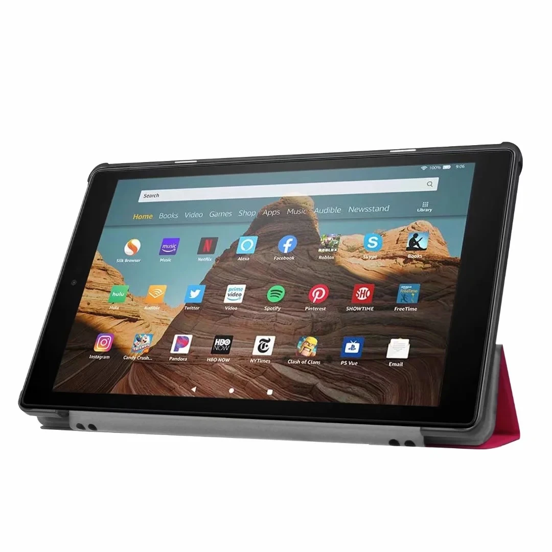 Чехол для Amazon Kindle Fire HD 10 чехол для планшета для Amazon Kindle Fire HD 10 смарт-Флип кожаный чехол-подставка+ стилус