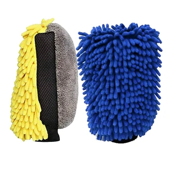 

Car Wash Gloves - 2 Pack - Premium Chenille Wash Mitt -Car Wash Gloves - Multi-Purpose Cleaning Gloves - Fleece Free - No Scratc