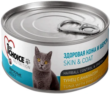 

1ST CHOICE 1ST CHOICE CAT ADULT bezzernovye for adult cats with tuna and pineapple 85 g