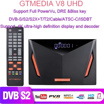 

Digital Gtmedia V8 UHD DVB-S/S2/S2X satellite receiver Built in wifi for YouTube with 2year Europe freesat V8 UHD better V8X V7S