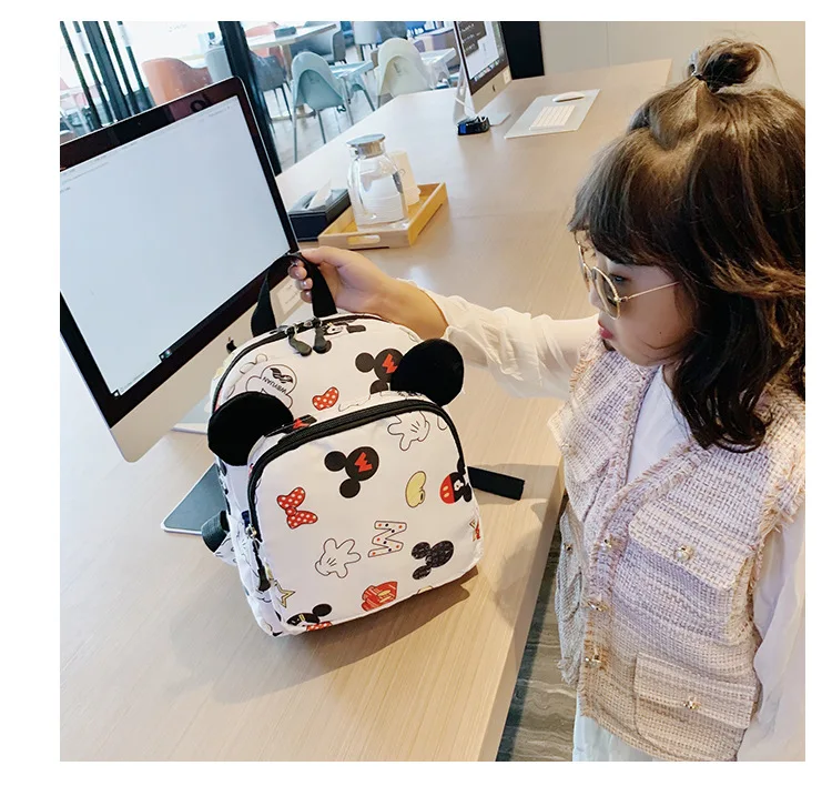 Детский рюкзак с изображением Минни Дисней, Детская сумка, школьная сумка с рисунком для маленьких мальчиков и девочек 2-6 лет, сумка через плечо