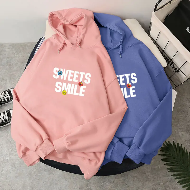 

Xiaomi Series Plus Velvet Padded Hood Winter Sweet Letter Carton2020 New Loose Korean Large