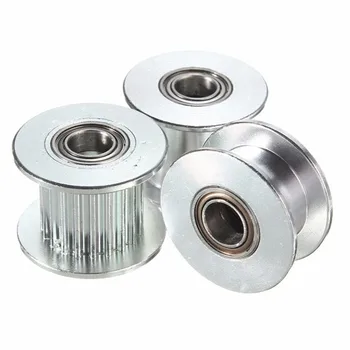 

10pcs GT2 Idler Timing Pulley Aluminum Drive 16 Teeth 20 Tooth Bore 3/4/5mm H Type Passive Synchronous Wheel Gear Width 6/10mm