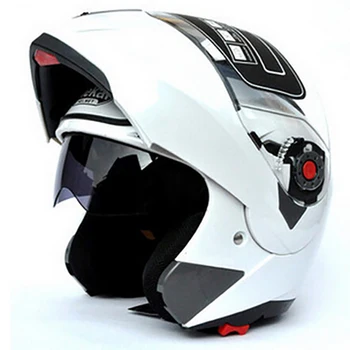 Motorcycle Flip Up Safety Double Lens Helmet