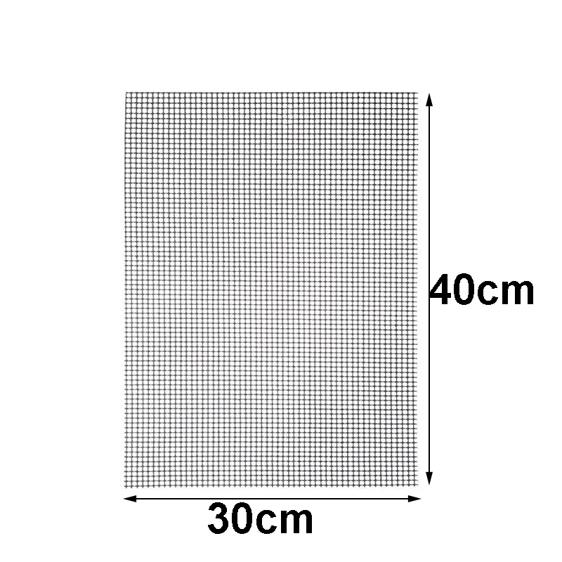 1 шт. антипригарные коврики для жарки барбекю с высокой степенью безопасности в форме сетки коврик для барбекю с термостойкостью 30x40x0,2 см для улицы