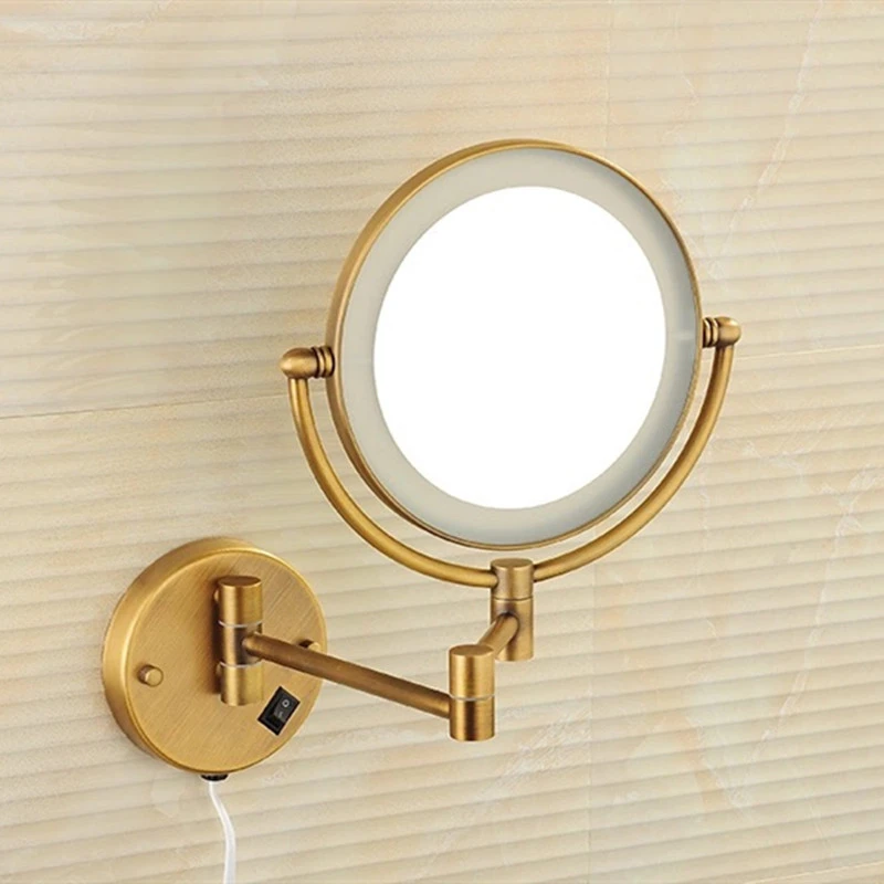 Antique Brass Bathroom Wall Mirrors With Lights Modern Adjustable Vanity Mirror Ebay