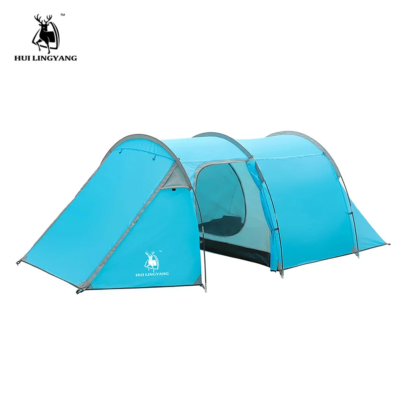 Кемпинговая палатка Водонепроницаемая двухслойная туннельная палатка для 3-4 человек походная альпинистская Ультралегкая большая космическая Пляжная палатка