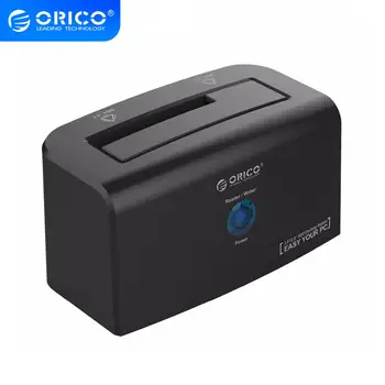 

ORICO 8618US3 SATA USB3.0 External Hard Drive Dock Support 10TB storage for 2.5&3.5 inch HDD&SSD with 12V Power Adapter - Black