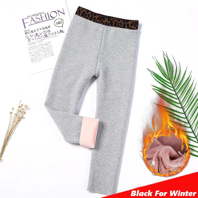 Gray For Winter Liakhouskaya/леггинсы для девочек; Новинка года; зимние детские бархатные утепленные брюки; длинные брюки для детей; узкие брюки-карандаш для малышей - Цвет: Gray For Winter