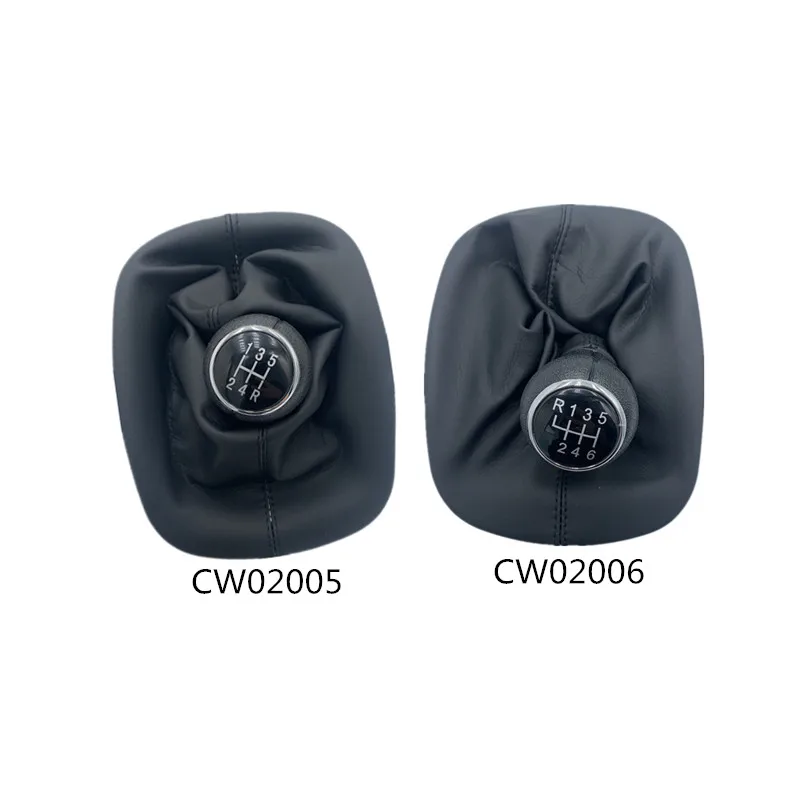 

5 6 Speed Gear Shift Knob Gaitor Boot PU Leather Black For VW For PASSAT B5 For Volkswagen Bora CW02005 CW02006