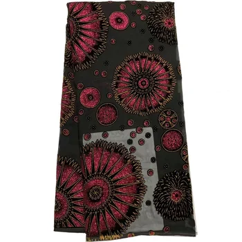 

(5yards/pc) Beautiful soft African velvet net lace fabric with shining glittering powders for making party dress VBL21