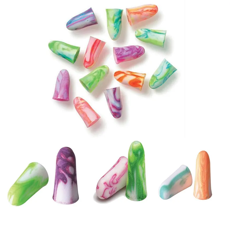 10/20PCS Colorful  Soft Foam Ear Plugs Travel Sleep Noise Prevention Earplugs Noise Reduction For Travel Sleeping Syringe