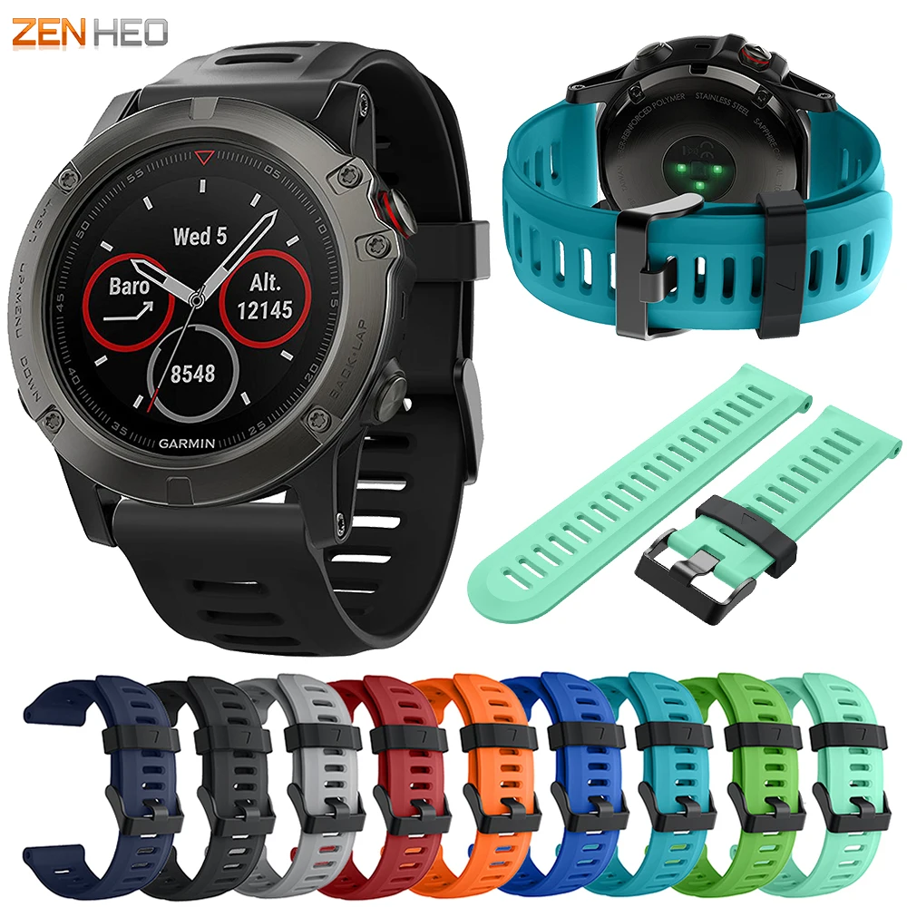Ремешок для наручных часов Garmin Fenix 3/3 HR 26 мм силиконовый сменный ремешок 6X 5X/5X