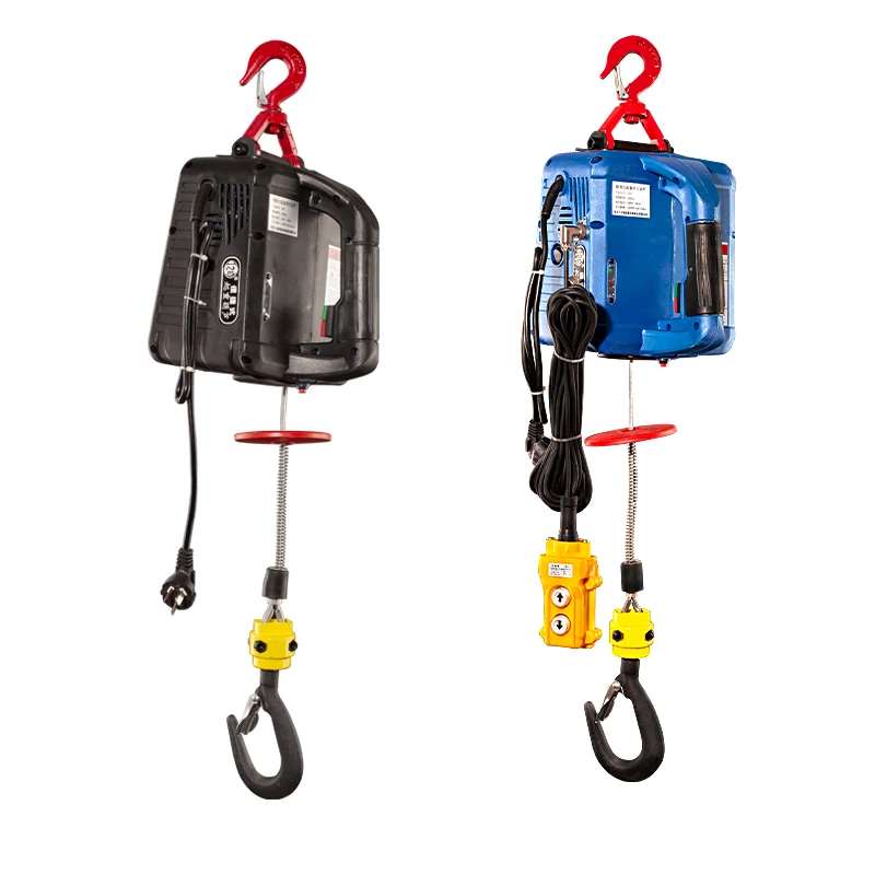 

200KG Electric hoist Portable electric hand winch traction block electric steel wire rope lifting hoist towing rope 220V/110V