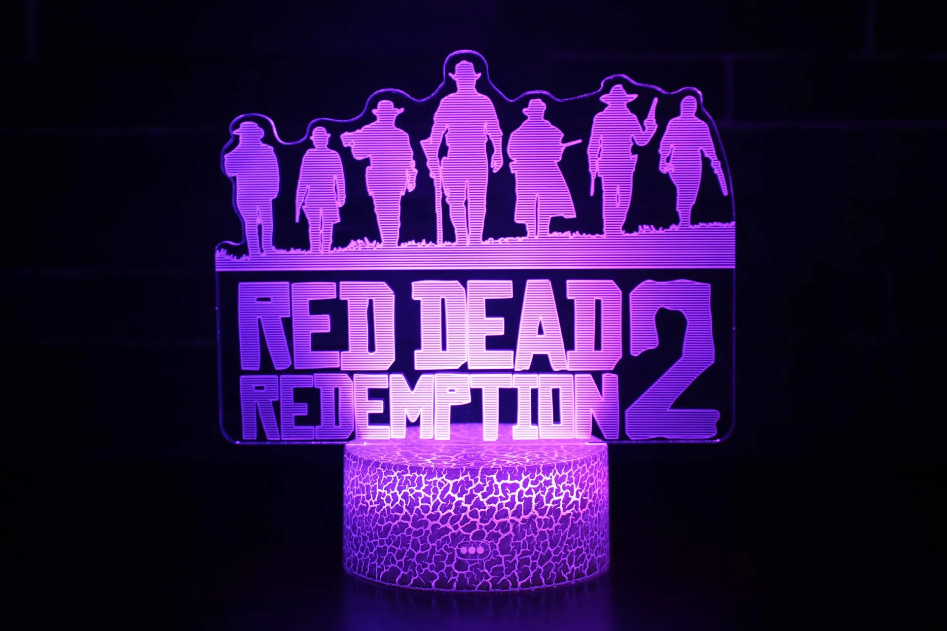 Светодиодный ночник серии Red Dead Redemption 3D с пультом дистанционного управления, цветной сенсорный креативный KT-C светильник