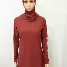 Женский Мусульманский купальник с цветочным принтом больших размеров, хиджаб, мусульманский купальный костюм, одежда для серфинга, спортивные S-6XL