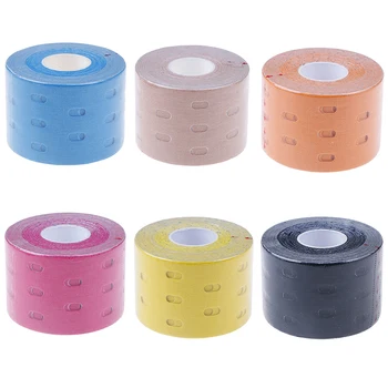 

5cm*5m Breathable Perforated Muscles Sports Adhesive Tape Therapeutic Care Elastic Physio Punched Kinesiology Tape Bandage
