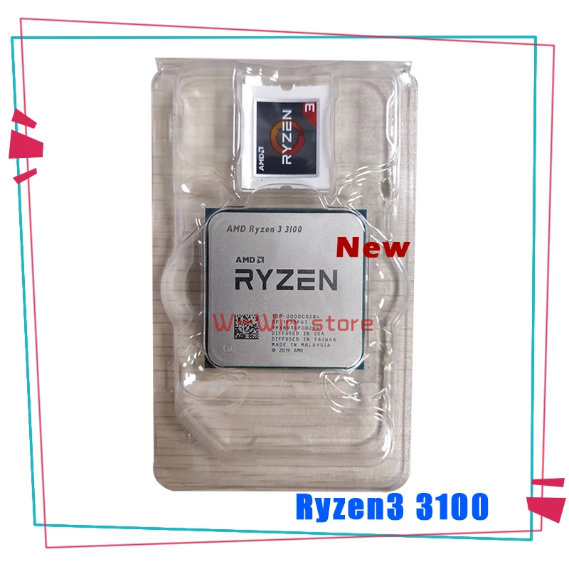 AMD Ryzen 3 3100 R3 3100 3.6 GHz 쿼드 코어 8 스레드 65W CPU 프로세서 L3 = 16M 100 ...