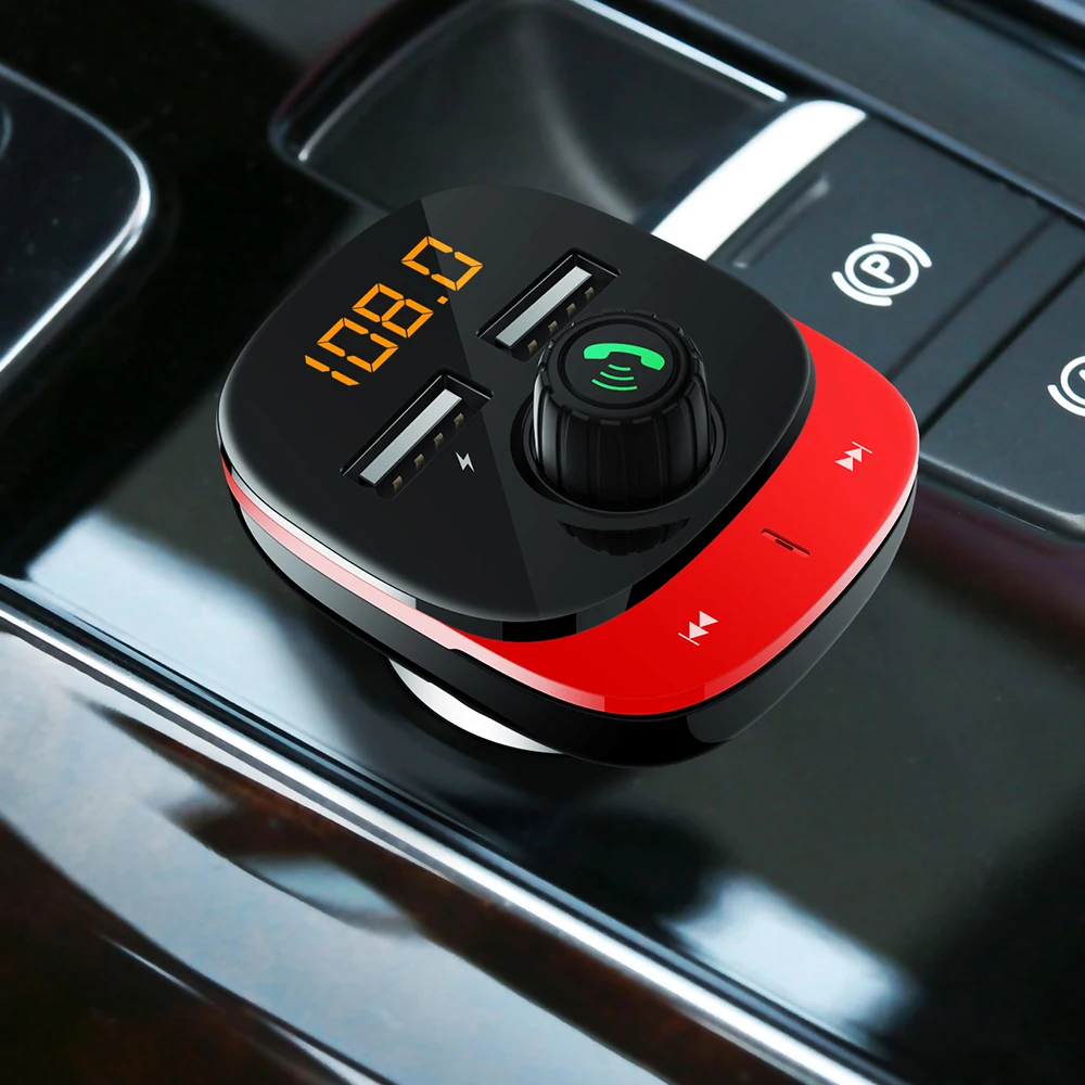 Автомобильный Bluetooth MP3-плеер громкой связи автомобильный комплект fm-передатчик Поддержка TF карты двойной USB зарядное устройство адаптер питания автомобильный комплект громкой связи