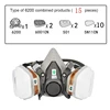 Gas Mask Paint Spraying Safety Work Half Face Respirator Industry Dust Mask With Filter 1