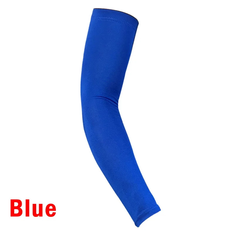 blue Дышащие быстросохнущие гетры для рук с защитой от ультрафиолета для бега, баскетбола, налокотника, фитнеса, нарукавники, спортивные гетры для рук, синие, 1 шт - Цвет: blue