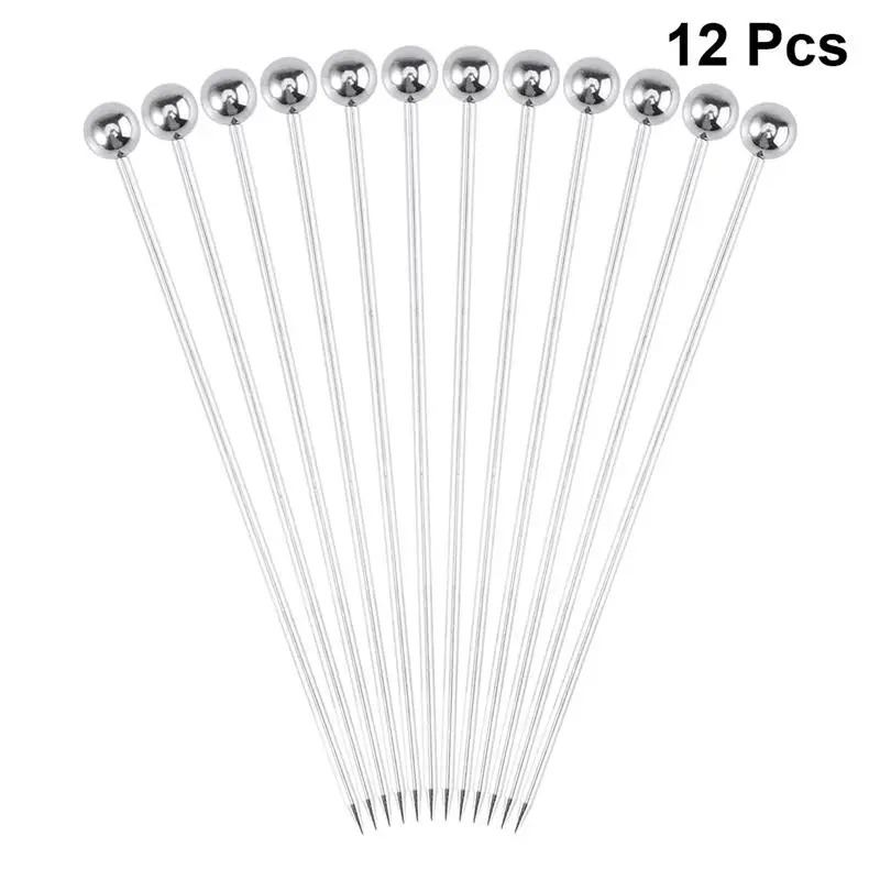12/10/20PCS Stainless Steel Cocktail Picks Fruit Sticks Toothpicks Sign Kitchen And Dining Supplies For Party Bar | Дом и сад