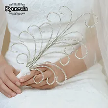 Kyunovia женские Стразы букет Стразы ручной работы спреи букет Свадебный букет вечерние аксессуары свадьба BY6