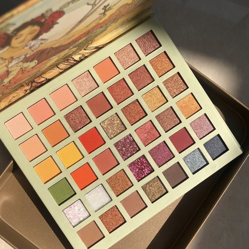 42 Colors Oil Painting Eyeshadow Palette Glitter Shimmer Eye Shadow Powder Matte Makeup Cosmetic | Красота и здоровье