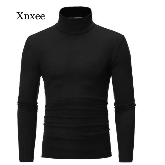 

Новинка осени 2021, мужская вязаная рубашка, облегающие вязаные футболки с высоким воротом, облегающие топы, кардиган, одежда, Азиатские размеры S, M, L, Xl, Xxxl