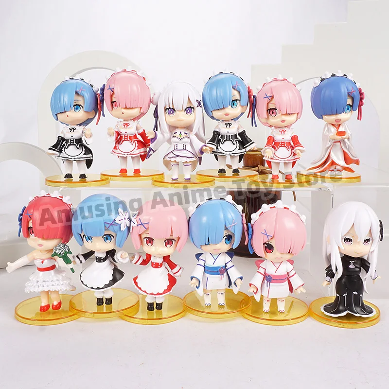 Кукла аниме Re:zero Ram Rem Emilia Echidna ПВХ модель для начинающих в другом мире с нулевой Q