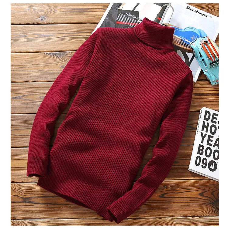 mens cardigan sweater Mens Turtleneck Sweaters and Pullovers Winter Casual Solid Knitted Christmas Wear Turtleneck Wool Sweater Fashion Men Pullover turtleneck sweater men