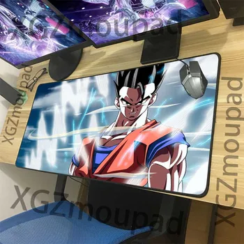

XGZ Large Gaming Mouse Pad Black Lock Edge HD Anime Dragon Ball Custom Office Computer Desk Mat Rubber Stripes Non-slip Xxl