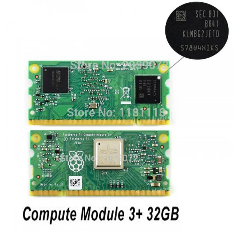 Малиновый pi compute module 3+ 32gb cm3 plus
