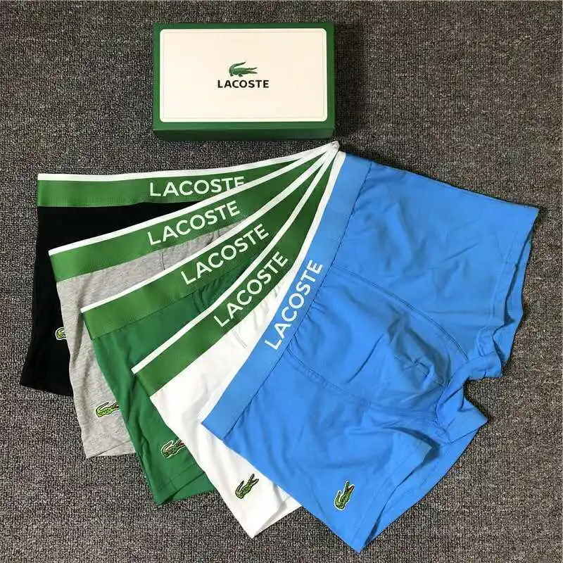 

Lacoste-Men's Underwear Boxer Shorts Cotton Summer Thin Breathable Men's Trendy Boxer Shorts001