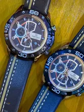 NAVIFORCE-reloj deportivo de lujo para hombre, cronógrafo de pulsera de cuero genuino militar, azul de marca, a la moda，hombre，relojes para hombre，relojes，rrelojes de cuarzo para hombre，relojes analógicos para hombre