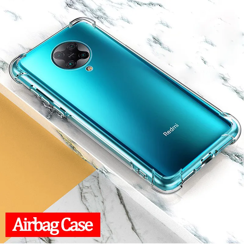 Стекло 2 в 1 + чехол с полным покрытием на 360 градусов для Xiaomi Pocophone F2 Pro подушкой