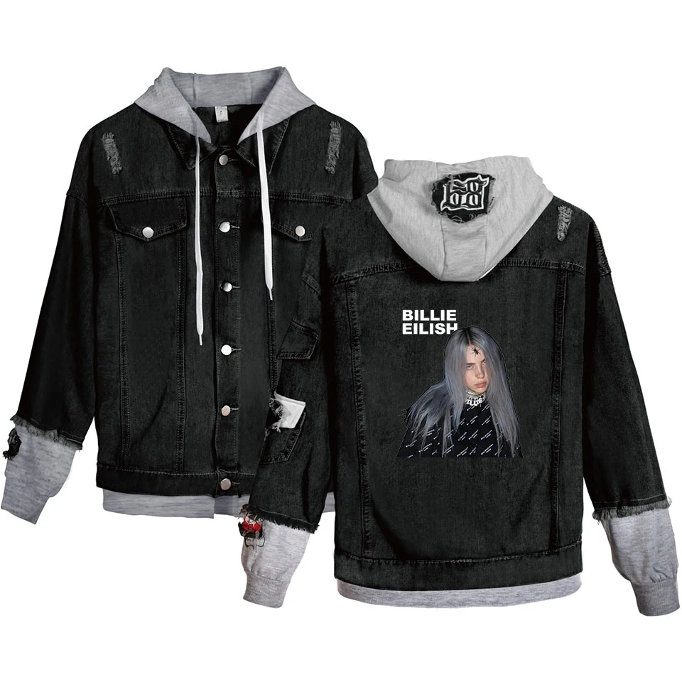 FRDUN TOMMY Billie Eilish Jacket Denim jacket coat Fashion Women/men Spring Autumn Casual Denim Basic Jackets