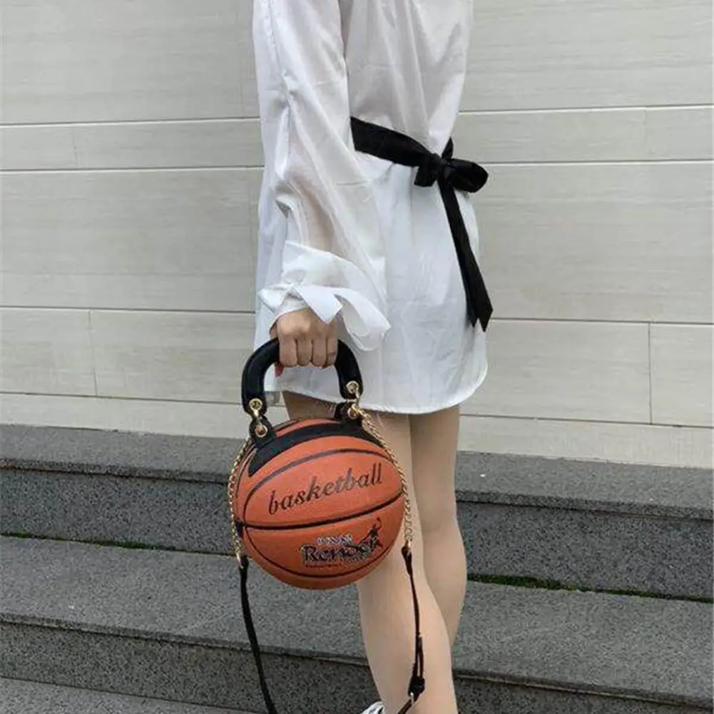 Женская круглая сумка через плечо в баскетбольном стиле, модная Индивидуальная сумка, женская сумка, женская сумка через плечо, сумки-мессенджеры
