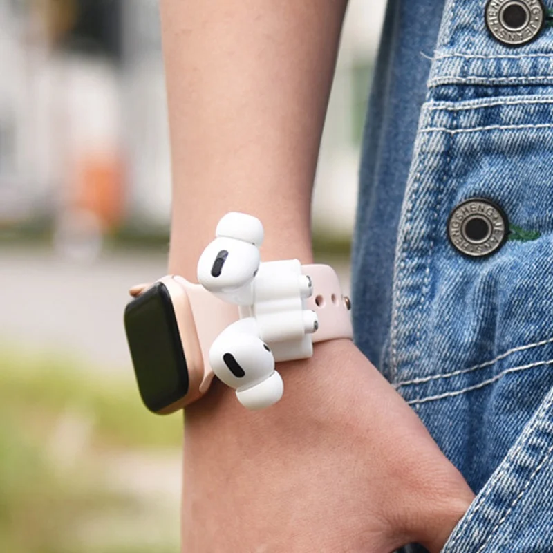 4 в 1 Аксессуары для AirPods Pro Чехол 2 роскошный защитный силиконовый чехол Air Pods Apple