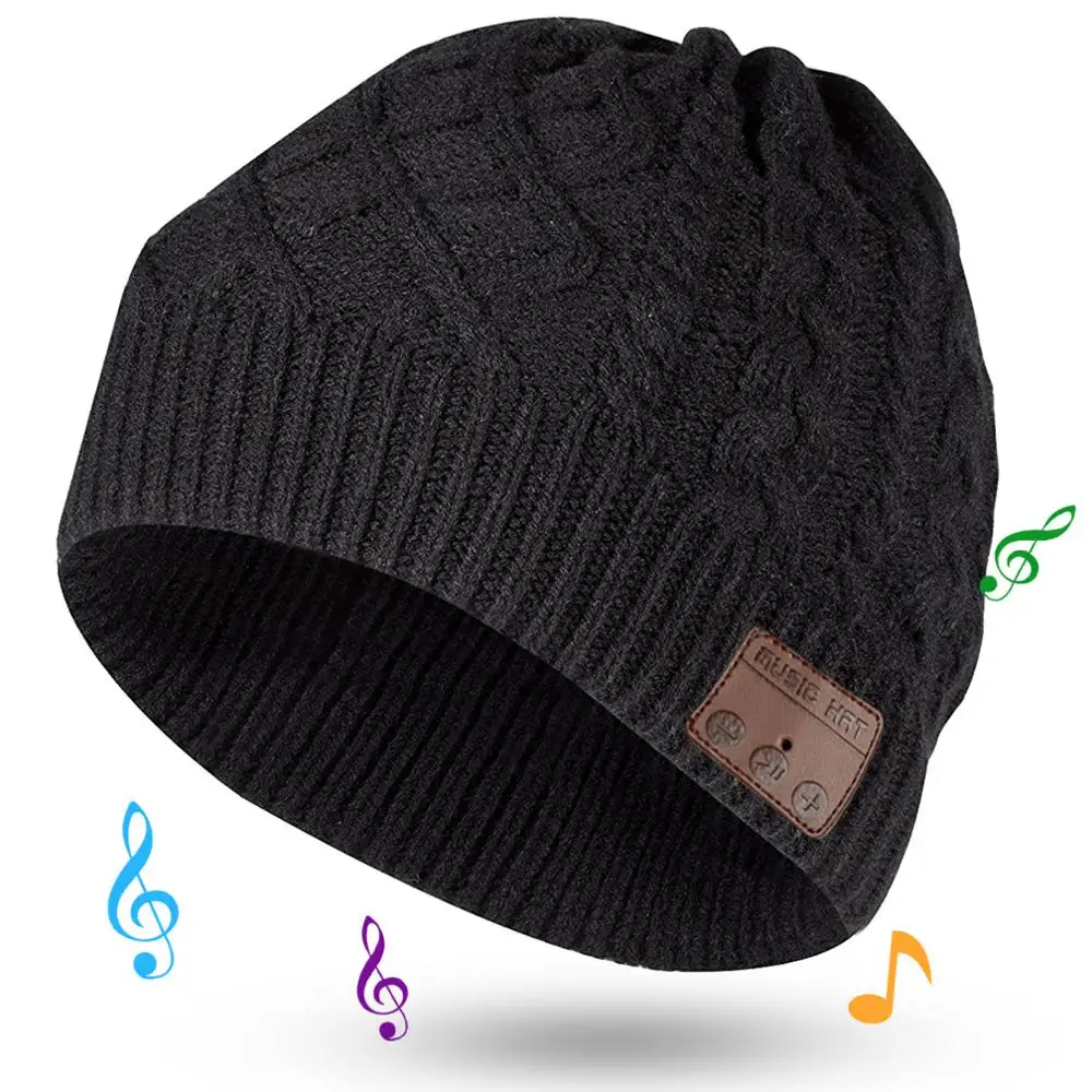Warm Beanie Hat Built-in Wireless Headphones Bluetooth-compatible Handsfree Call Music Gifts for Men Women Birthday Christmas - ANKUX Tech Co., Ltd