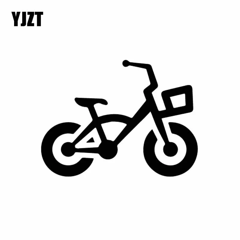 YJZT 14 6 см * 10 9 нежный Велоспорт велосипед с корзиной виниловая наклейка интересный