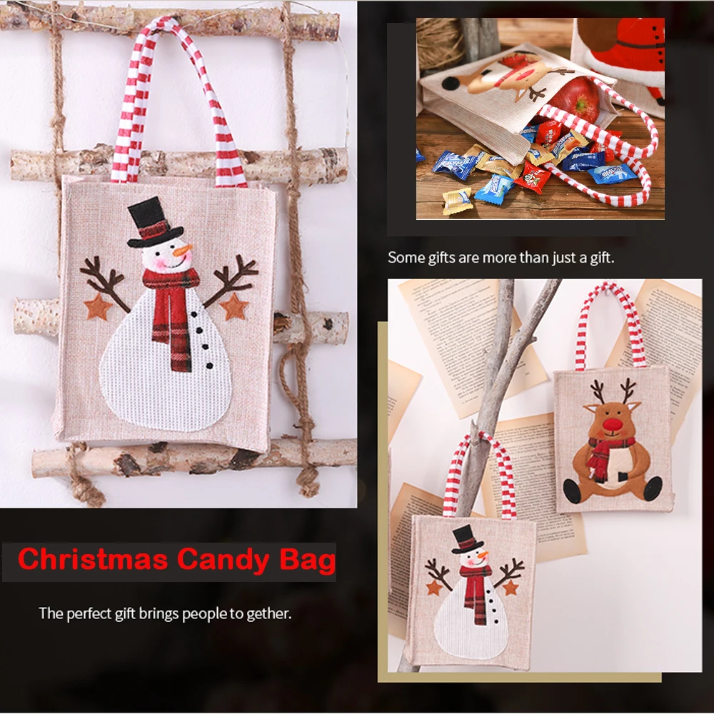 Новые рождественские носки Санта-Клауса, Подарочный пакет конфет, висячие украшения, вечерние рождественские украшения для дома
