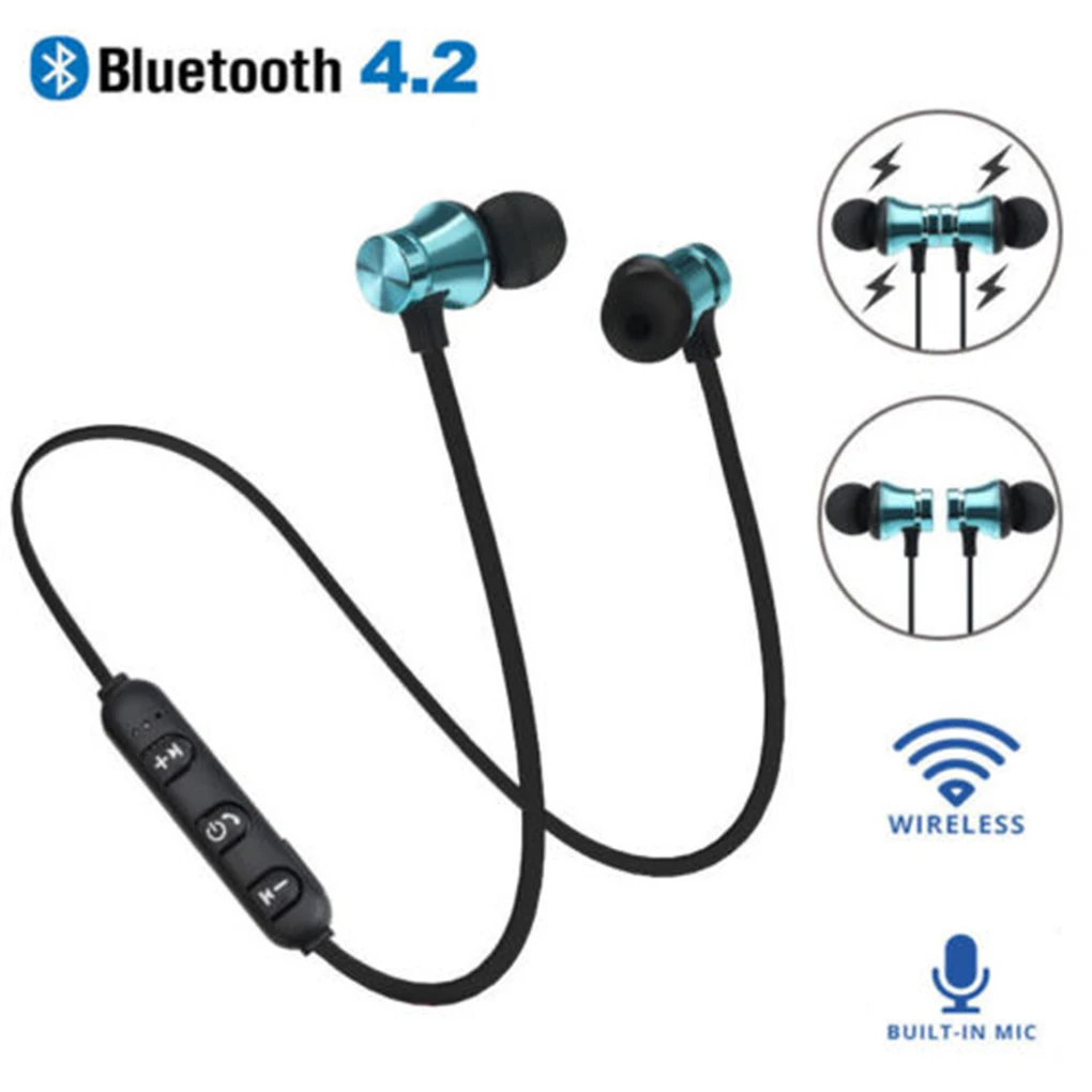 Магнитные Bluetooth беспроводные стерео наушники спортивная Гарнитура для iPhone для samsung для huawei водонепроницаемые наушники с микрофоном