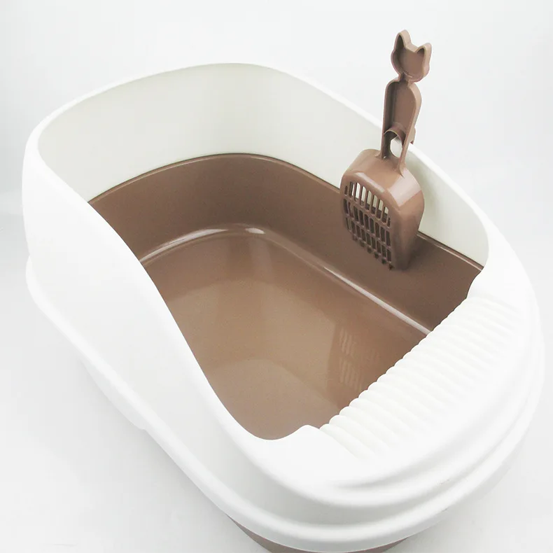 

Lu Pet Large Size Litter Box Semi-closed Cat Toilet Send Cat Litter Scoop Bentonite Quicksand-Cat Cat Litter Box Cat Litter