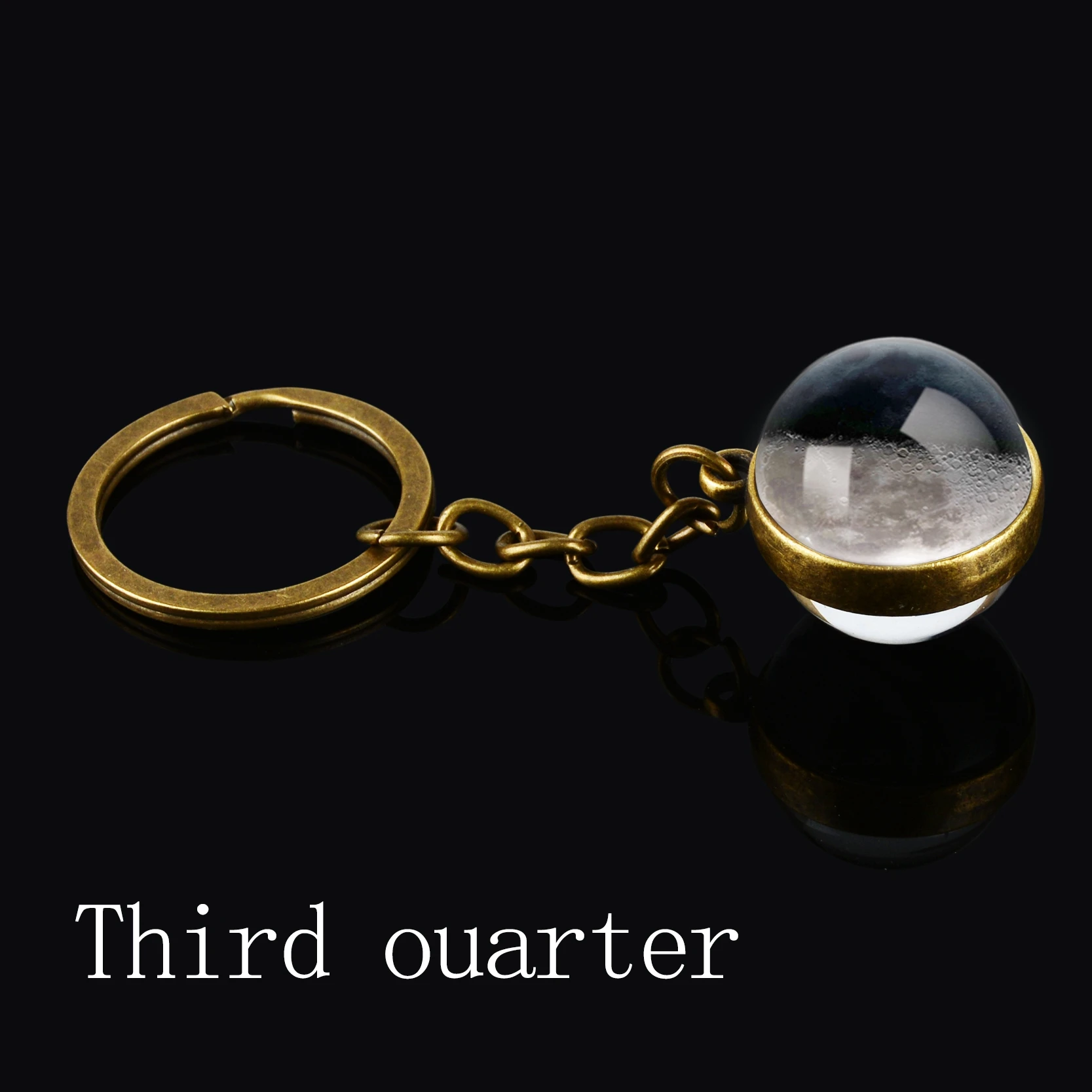 Style 9 Moon Phase брелок с изображением планеты туманности космические брелки галактика Вселенная Луна земля солнце Марс солнечная система двусторонний стеклянный шар - Цвет: Style 9
