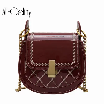 

Bag For Women 2020 Fashion New Design One Shoulder Messenger Bag Rhombic Chain Saddle Bag