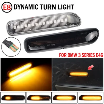

Pair Dynamic Led Side Marker Flowing Turn Signal Light Indicator Blinker For BMW E46 Coupe Compact Cabriolet Touring Saloon